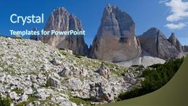  Presentation with geography - Presentation design consisting of geography italian - tre cime di lavaredo drei background and a  colored foreground