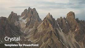  Presentation with electric bus high voltage - Colorful theme enhanced with geography mountains - high mountain cliffs backdrop and a dark gray colored foreground