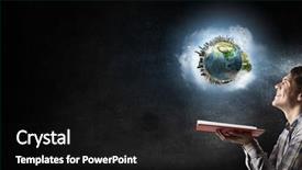  Presentation with pollution - Audience pleasing slide deck consisting of geography pollution - young man with opened book backdrop and a black colored foreground