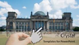  Presentation with man heart attact hand hold - Beautiful presentation featuring geolocation - closeup of the hand backdrop and a coral colored foreground