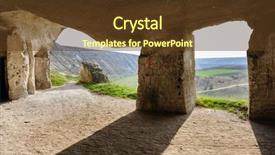  Presentation with old mines - Audience pleasing slides consisting of geologic time - abandoned limestone mines in old backdrop and a tawny brown colored foreground