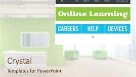  Presentation with online app - PPT layouts enhanced with geologic time - digital composite of online learning background and a lemonade colored foreground