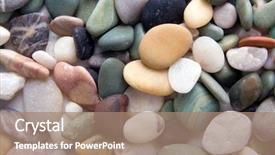  Presentation with stones - Presentation theme consisting of geologic time - pebble stones background background and a coral colored foreground