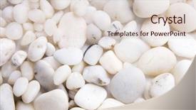  Presentation with stones - PPT theme with geologic time - white pebble stones background background and a lemonade colored foreground