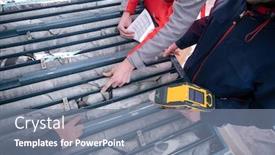  Presentation with gold mining - Beautiful PPT layouts featuring geological-gold-core-samples backdrop and a gray colored foreground