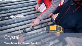  Presentation with gold mining - Amazing slide set having geological-gold-core-samples backdrop and a gray colored foreground