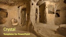  Presentation with geological - Cool new presentation design with geological history - derinkuyu cave city in cappadocia backdrop and a  colored foreground