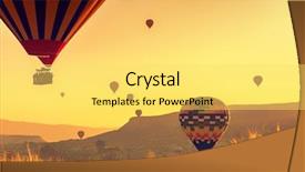  Presentation with hot air balloons - Colorful slides enhanced with geological history - hot air balloons flying backdrop and a yellow colored foreground