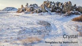  Presentation with geological - Theme enhanced with geological landmark in northern colorado background and a light blue colored foreground
