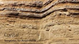  Presentation with geological - Slide set consisting of geological-layers-of-earth-layered background and a coral colored foreground