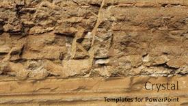  Presentation with geological - Beautiful slide deck featuring geological-layers-of-earth-layered backdrop and a gold colored foreground