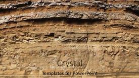  Presentation with geological - Presentation theme with geological-layers-of-earth-layered background and a coral colored foreground