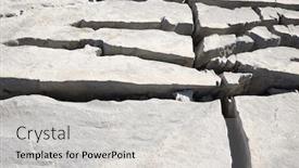  Presentation with geological - Slide deck having geological-limestone-formation-known background and a light gray colored foreground