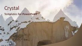  Presentation with geological - Colorful PPT layouts enhanced with geological rock formations in cappadocia region of turkey backdrop and a sky blue colored foreground