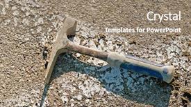  Presentation with pavement - Colorful presentation theme enhanced with geologist - hammer on pavement backdrop and a  colored foreground