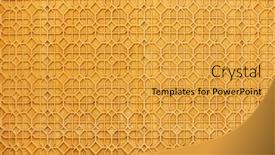  Presentation with pattern - Presentation featuring geometric-arabian-pattern-textured-background background and a gold colored foreground
