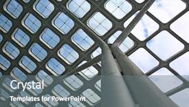  Presentation with steel - Slide set with geometric of roofing steel truss background and a gray colored foreground