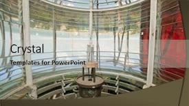  Presentation with inside an oak barrel - Cool new slide deck with geometric optics - bulb inside lighthouse fresnel lens backdrop and a  colored foreground