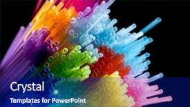  Presentation with plastic straws - Presentation theme enhanced with geometric optics - colorful plastic drinking straws close background and a navy blue colored foreground