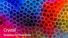  Presentation with plastic straws - Presentation theme having geometric optics - colorful plastic drinking straws close background and a crimson colored foreground