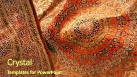  Presentation with silk - PPT theme enhanced with silk industry - persian carpet background and a tawny brown colored foreground