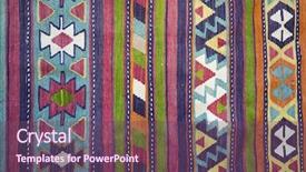  Presentation with carpet - Slides with ethnic design - traditional handmade turkish carpet kilim background and a tawny brown colored foreground