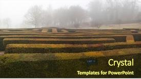  Presentation with geometric forms - Amazing theme having geometric pattern of green hedge backdrop and a  colored foreground