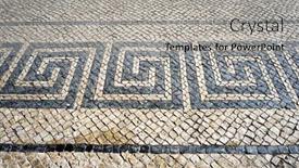  Presentation with motif - PPT theme having geometric-pattern-with-greek-meander background and a light gray colored foreground