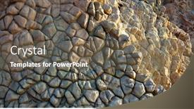  Presentation with rock stone - PPT layouts with geometric-rock-stone-texture-background background and a tawny brown colored foreground