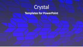  Presentation with blue squares - Colorful slide deck enhanced with geometric squares against plain blue backdrop and a navy blue colored foreground