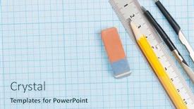  Presentation with geometry - Colorful PPT theme enhanced with geometry-set-with-compass-pencil backdrop and a sky blue colored foreground