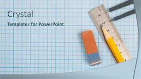  Presentation with geometry - Slide deck featuring geometry-set-with-compass-pencil background and a sky blue colored foreground