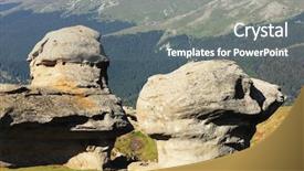  Presentation with geomorphology - Audience pleasing PPT theme consisting of businessman using laptop on the couch home in the living room backdrop and a light gray colored foreground