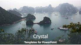  Presentation with geomorphology - Amazing theme having geomorphology - halong bay is a unesco backdrop and a gray colored foreground