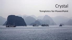  Presentation with geomorphology - Slides having geomorphology - halong bay is a unesco background and a white colored foreground