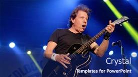  Presentation with ranch - Audience pleasing slides consisting of george-thorogood-performs backdrop and a navy blue colored foreground