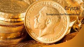  Presentation with gold - Presentation design with george v gold coins - selective background and a gold colored foreground