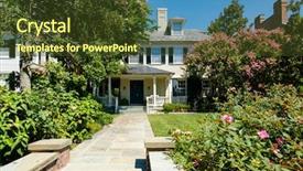  Presentation with victorian - PPT layouts enhanced with georgetown neighborhood in washington background and a tawny brown colored foreground