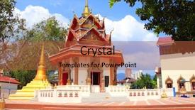  Presentation with pulau - Amazing PPT theme having georgetown penang island malaysia backdrop and a red colored foreground