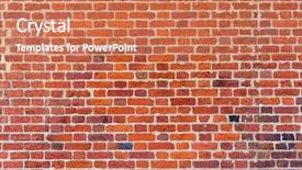  Presentation with brick wall texture - Presentation theme having georgetown townhouses brick wall texture background and a coral colored foreground