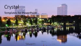  Presentation with savannah - Colorful slide deck enhanced with georgia sits on the savannah backdrop and a light blue colored foreground