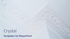  Presentation with cornice - Beautiful presentation design featuring georgian-cornice-detail-around-chimney backdrop and a sky blue colored foreground