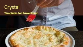  Presentation with bread - Theme consisting of georgian-cuisine-slised-megrelian-khachapuri background and a tawny brown colored foreground