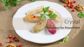  Presentation with different - Amazing slides having georgian-pkhali-different-tasties backdrop and a coral colored foreground