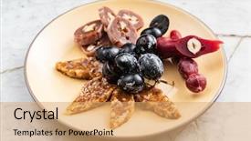  Presentation with nuts - PPT theme having georgian sweetness from the sap background and a coral colored foreground