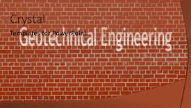  Presentation with soil engineering - PPT theme consisting of geotechnical-engineering-assessing-soil background and a red colored foreground