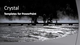  Presentation with geothermal - Beautiful PPT layouts featuring geothermal-activity-in-yellowstone-national backdrop and a black colored foreground
