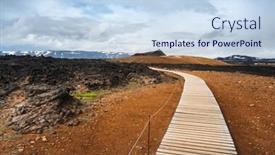  Presentation with area - Cool new presentation with geothermal-area-leirhnjukur-area-krafla backdrop and a sky blue colored foreground