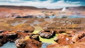  Presentation with sol - Slides having geothermal-area-named-sol-de background and a coral colored foreground
