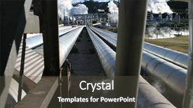  Presentation with geothermal - Slide set consisting of geothermal energy plant new zealand background and a dark gray colored foreground